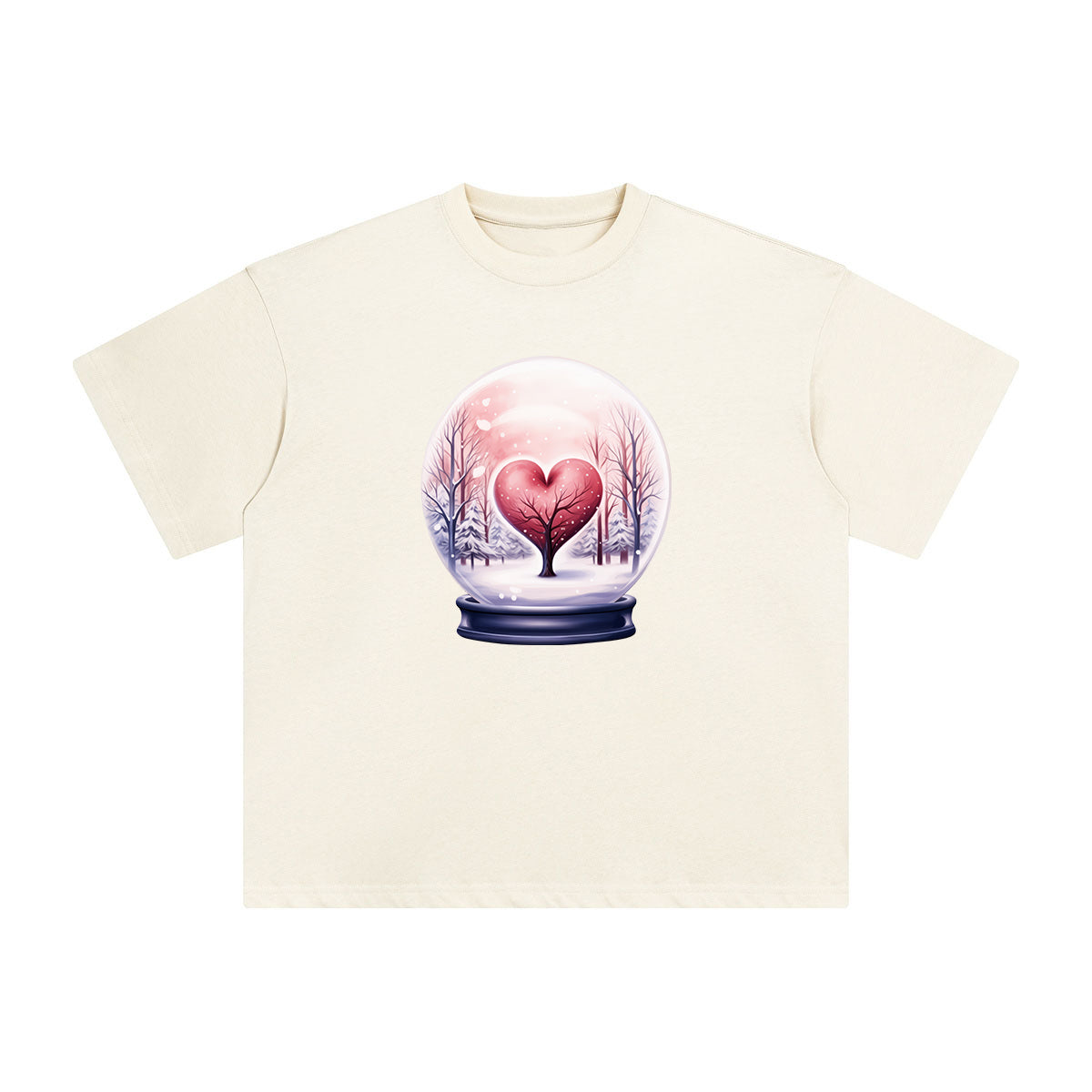 Valentine Snow Globe Graphic Tee-INNBLAC Fashion Apparel