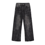 Vintage Whiskered Straight Leg Jeans