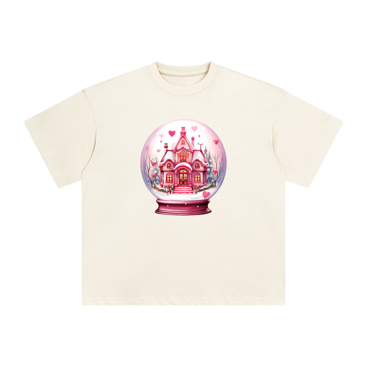 Valentine Snow Globe Graphic Tee-INNBLAC Fashion Apparel