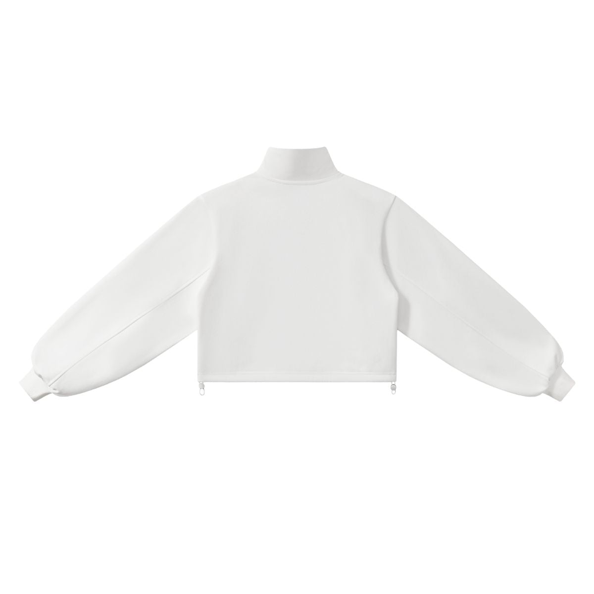 Preppy Style Half‑Zip Sport Sweatshirt With Adjustable Drawstring Hem