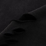 Black Washed Cotton Ripped Boxy Tee 270gsm