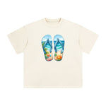 Summer Vacation Slippers Graphic Tee-INNBLAC Fashion Apparel