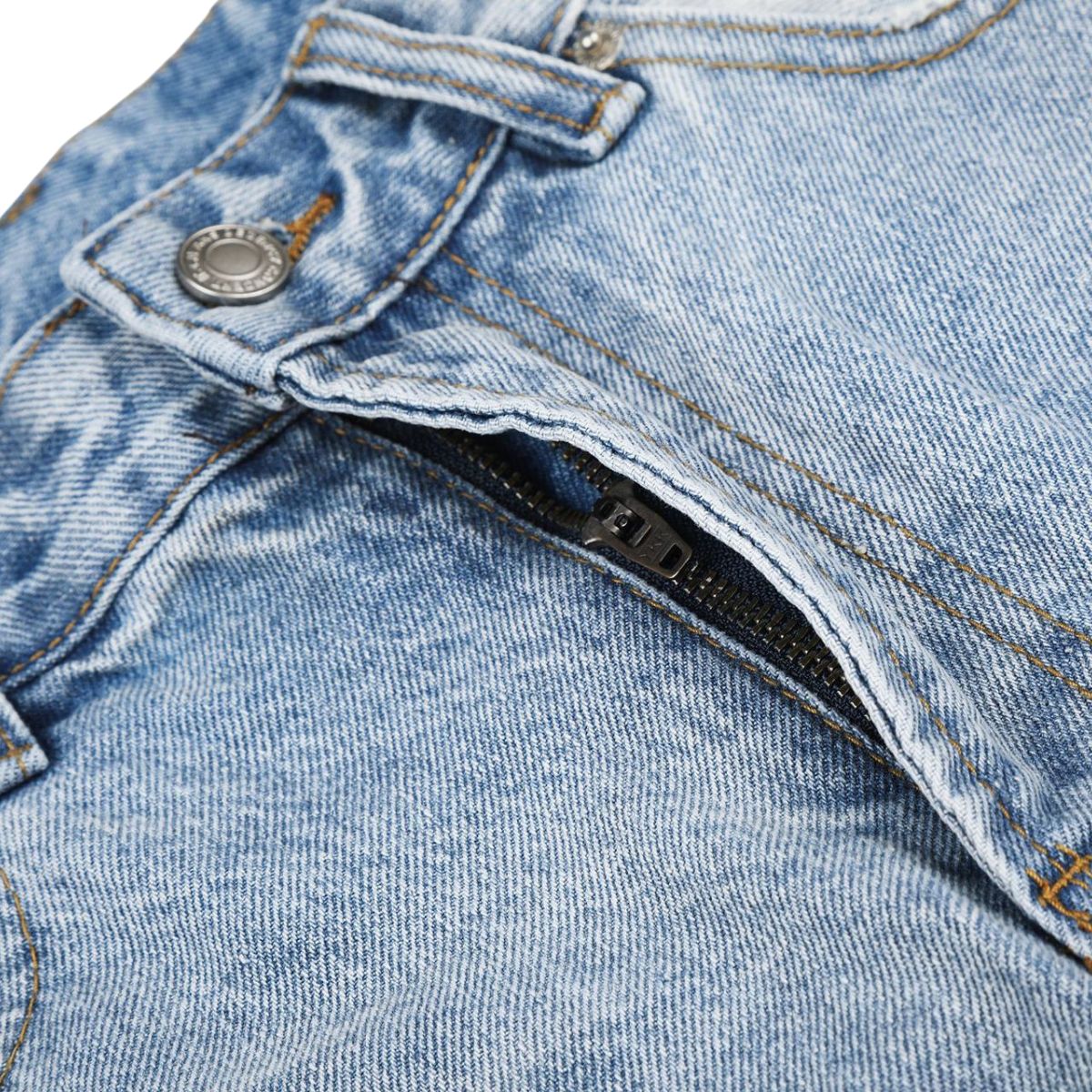 Vintage Distressed Relaxed Denim Bermuda Shorts