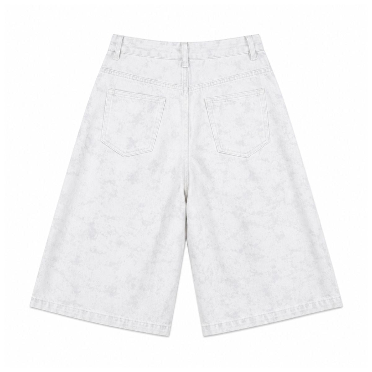 Bermudas con lavado vintage y salpicaduras de tinta