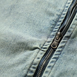 Shorts vaqueros con mariposas bordadas y adornados con perlas