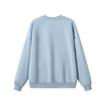 Drop‑Shoulder Spliced Cutaway Small V‑Neck Composite Crew Neck Sweatshirt