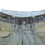 Streetwear Washed Distressed Straight Leg Jeans