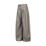 Vintage Curved Wide Leg Draped Trousers