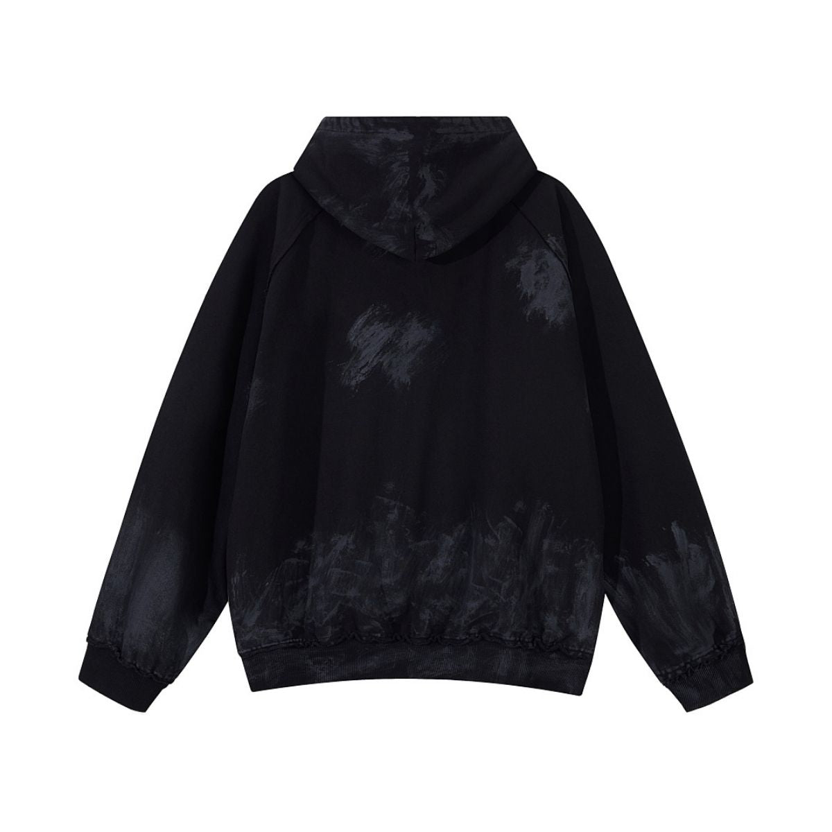 Heavy Washed Paint‑Splatter Destroyed Hoodie