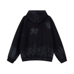 Heavy Washed Paint‑Splatter Destroyed Hoodie