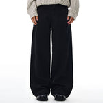 High Waisted Wide Leg Quilted Twill Utility Pants