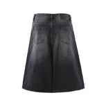 Vintage Washed Wide Leg Denim Shorts