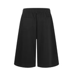 Vintage Letter Print Relaxed Bermuda Sweat Shorts