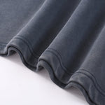 Contrast-Strap Sleeves Cotton Sweatshirt