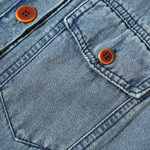 Button-Front Sleeveless Denim Belted Shirt Dress