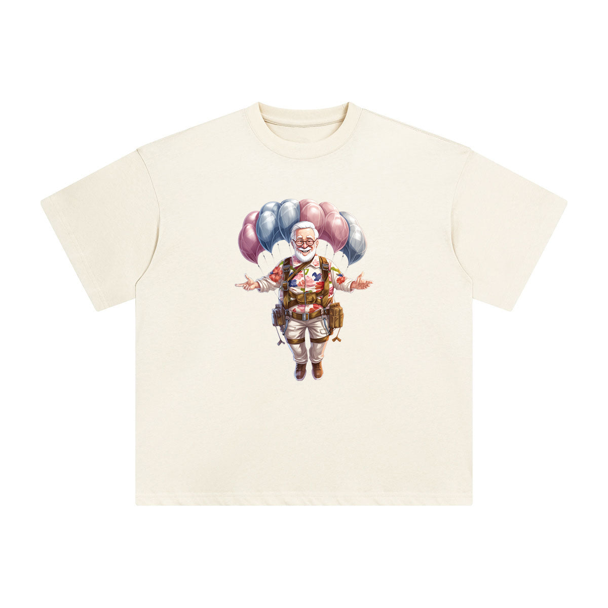 Grandpa Parachute Graphic Tee-INNBLAC Fashion Apparel