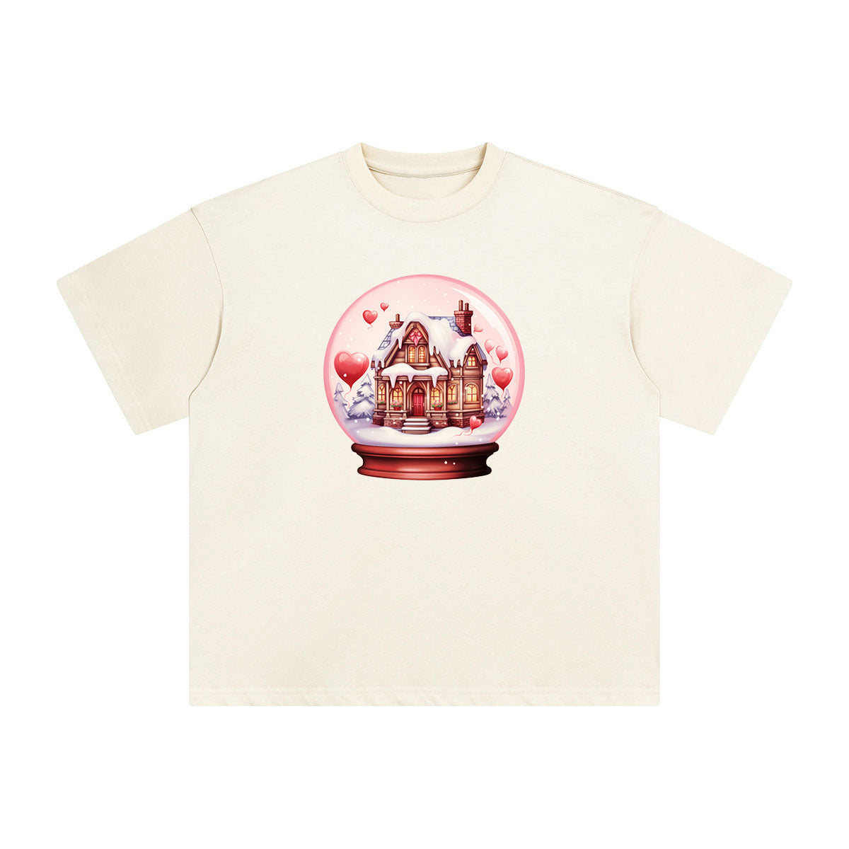 Valentine Snow Globe Graphic Tee-INNBLAC Fashion Apparel
