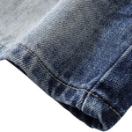 Falda vaquera con bordado de perlas y lavado vintage