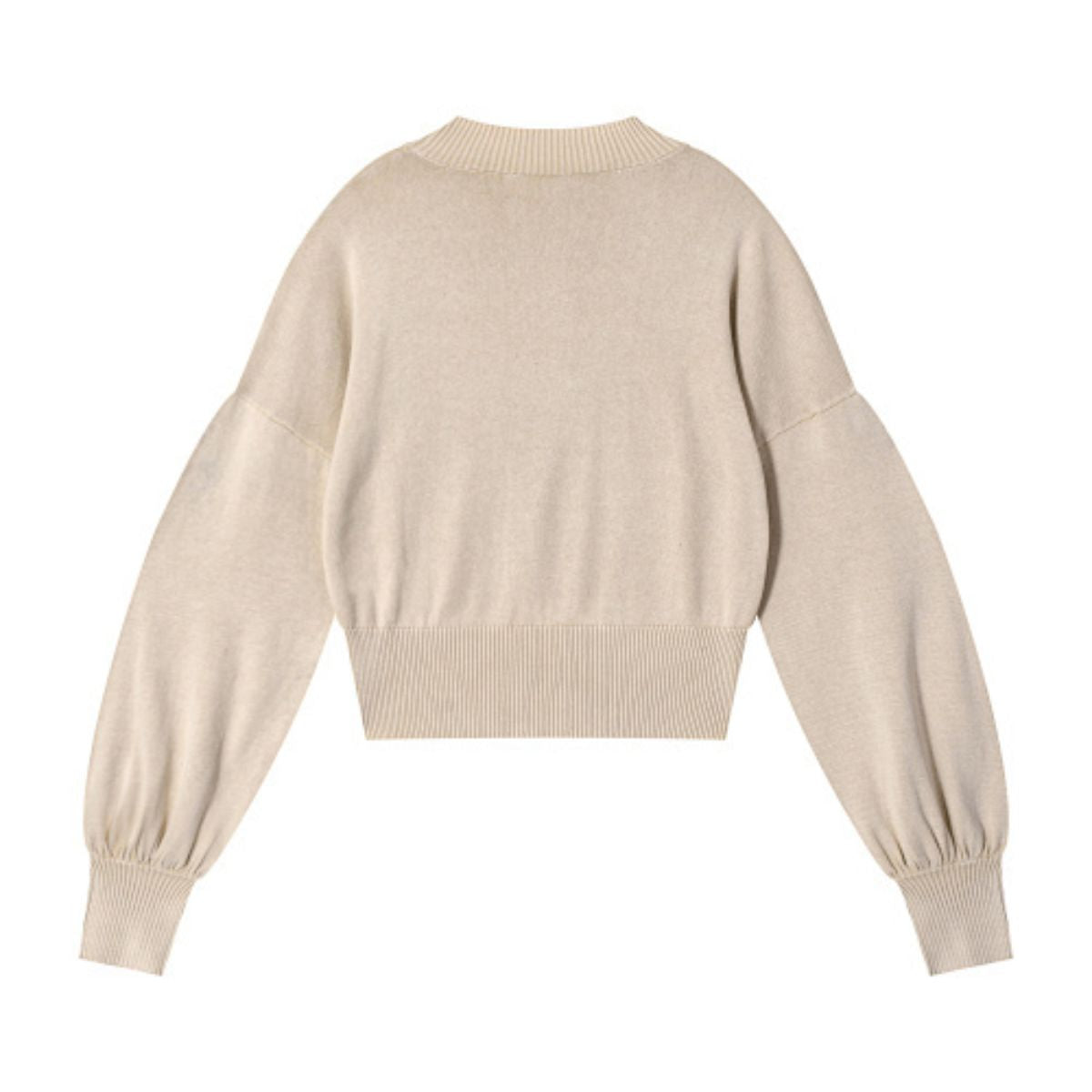 Vintage Snow Wash Cropped Cotton Knit Sweater