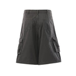 Vintage Washed Rhinestone Denim Bermuda Shorts