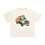 Vintage Christmas Truck Graphic Tee-INNBLAC Fashion Apparel