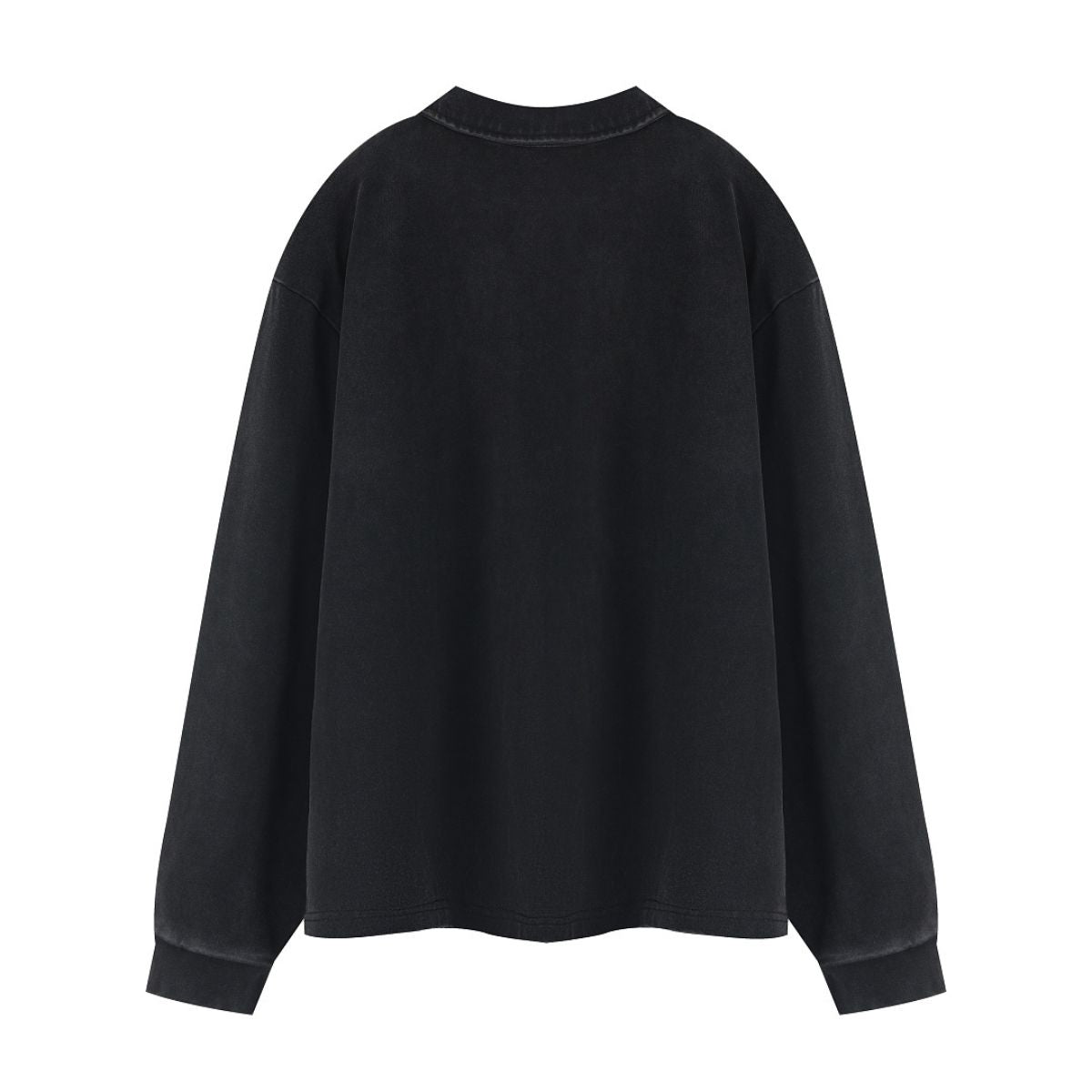 Heavyweight Vintage Cotton Collared Long Sleeve Sweatshirt