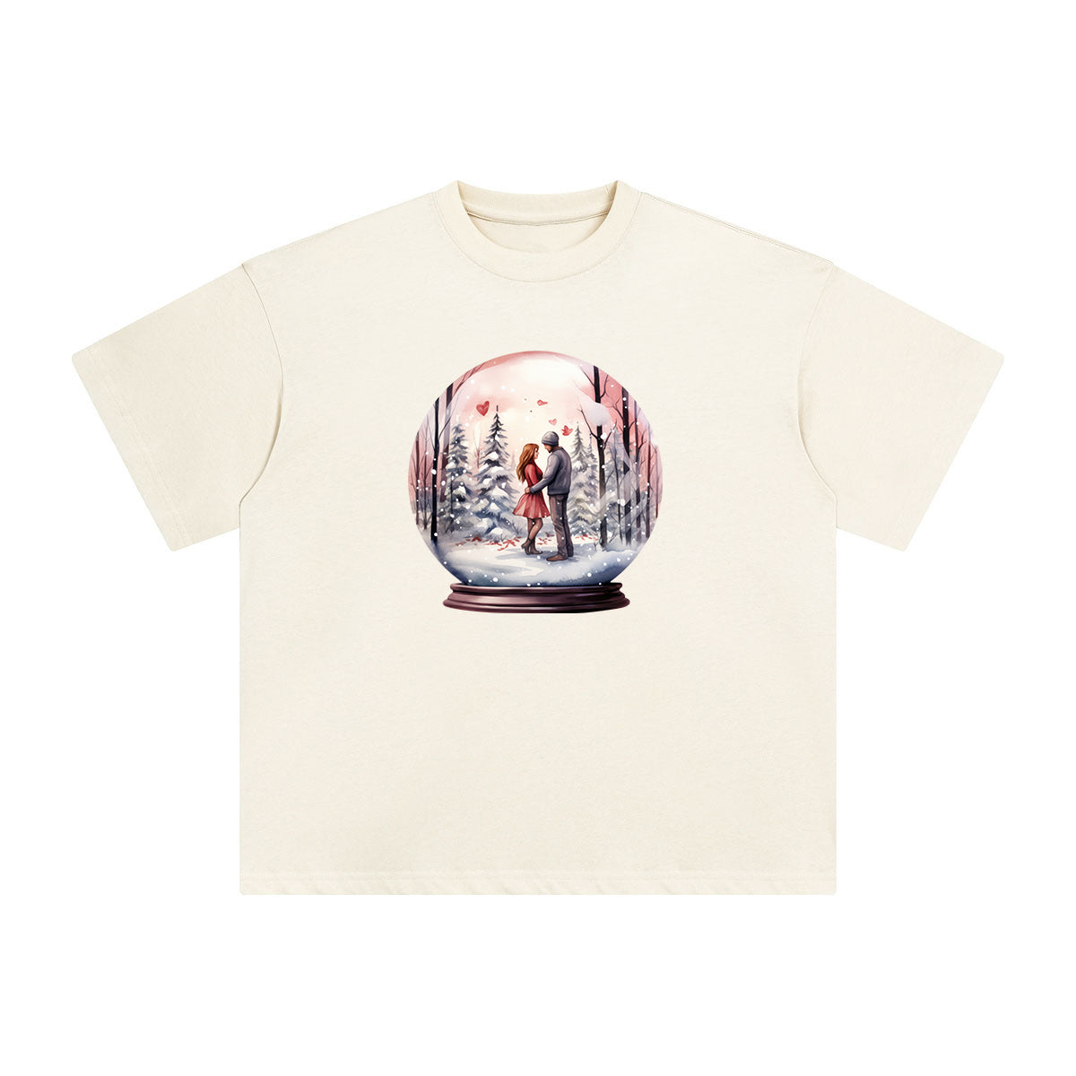 Valentine Snow Globe Graphic Tee-INNBLAC Fashion Apparel