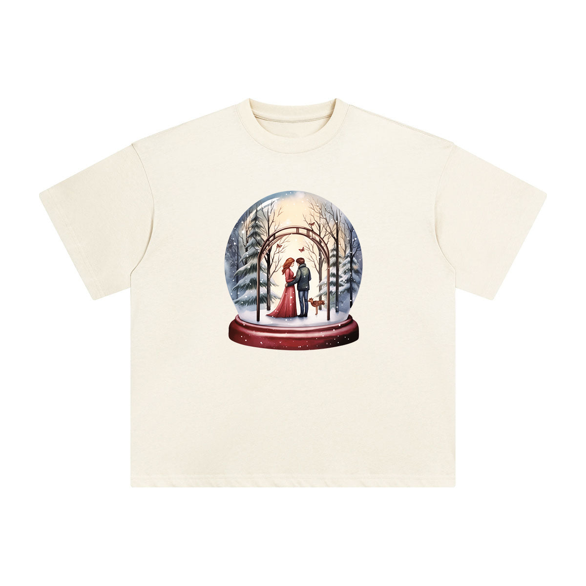 Valentine Snow Globe Graphic Tee-INNBLAC Fashion Apparel