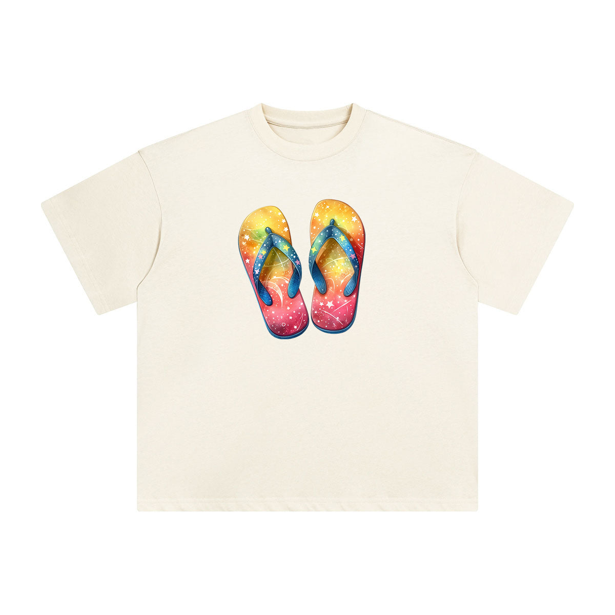 Summer Vacation Slippers Graphic Tee-INNBLAC Fashion Apparel