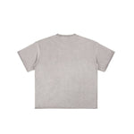 Wax Dyed Distressed Raw Hem Streetwear T Shirt
