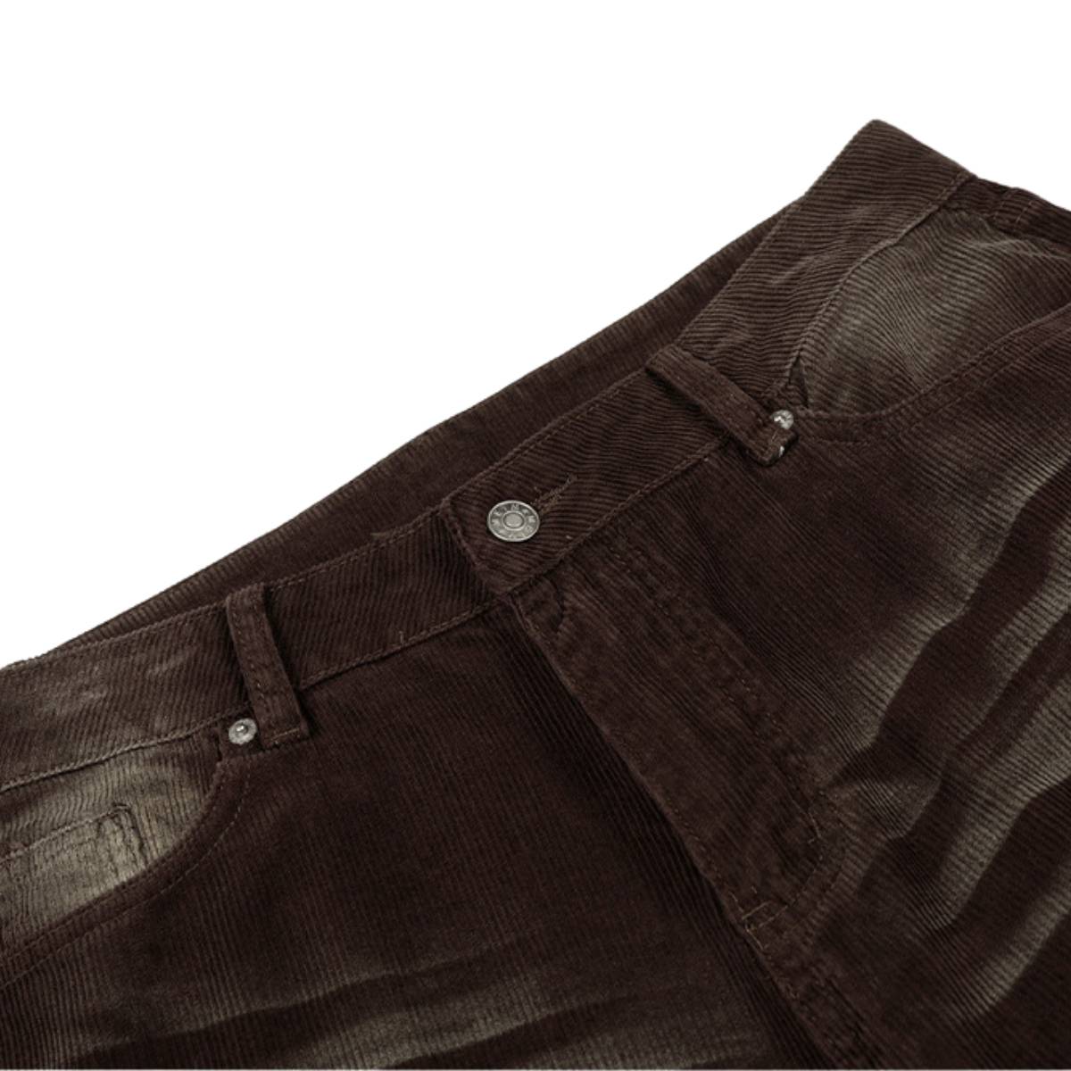 Vintage American Whiskered Corduroy Wide-Leg Jeans