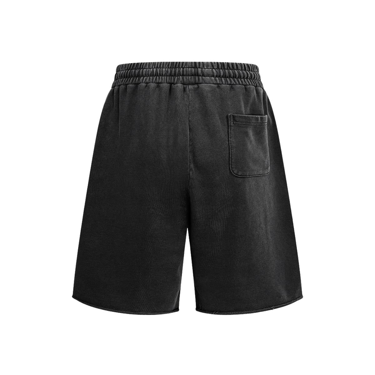 Pantalones cortos deportivos con bordes sin rematar y lavados a la piedra