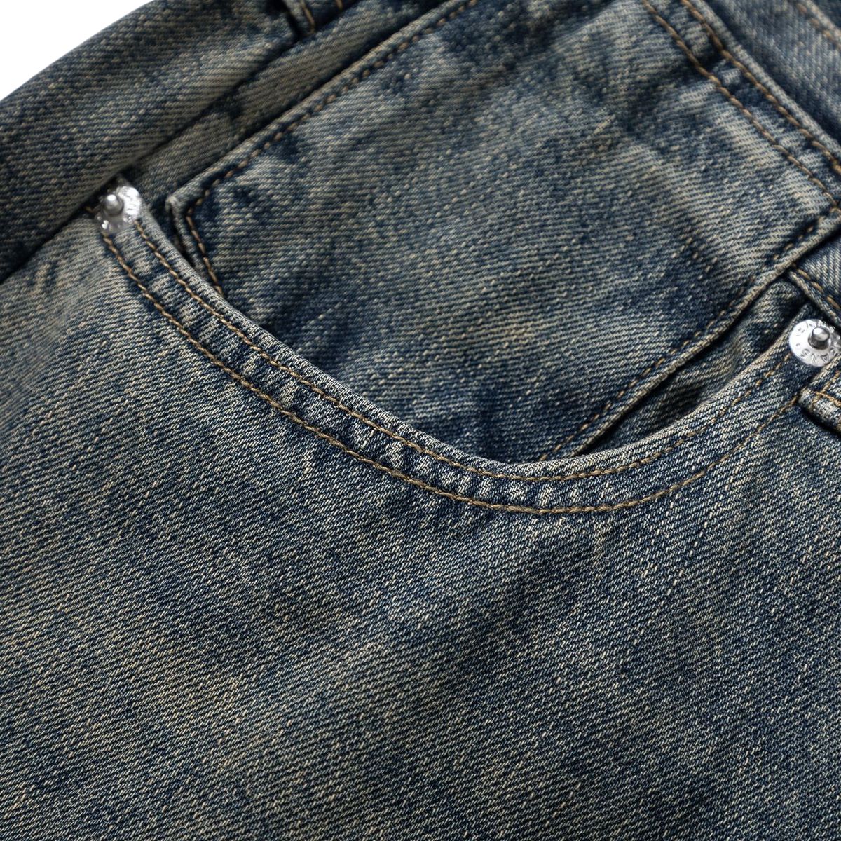 Vintage Washed Relaxed Straight Leg Jeans