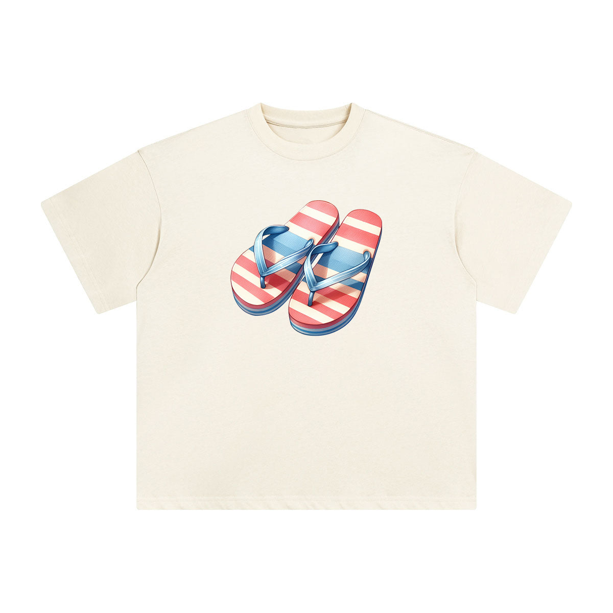 Summer Vacation Slippers Graphic Tee-INNBLAC Fashion Apparel