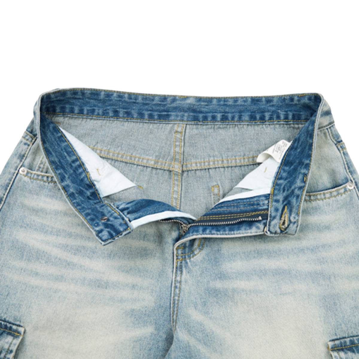 Wash Utility Pocket Denim Shorts
