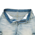 Wash Utility Pocket Denim Shorts