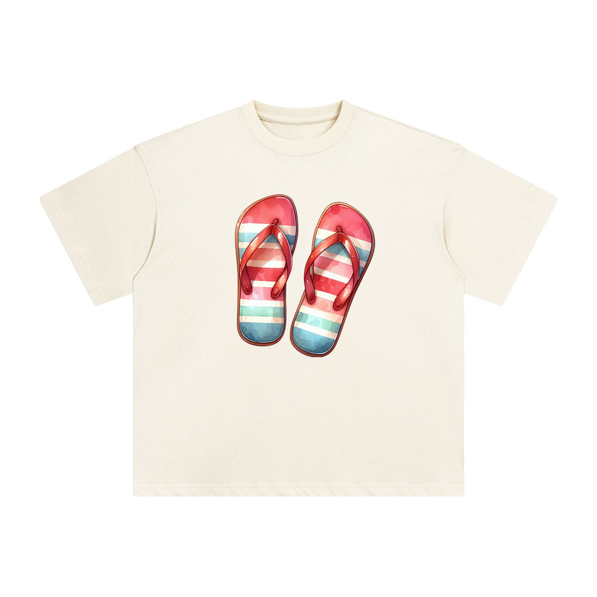 Summer Vacation Slippers Graphic Tee-INNBLAC Fashion Apparel