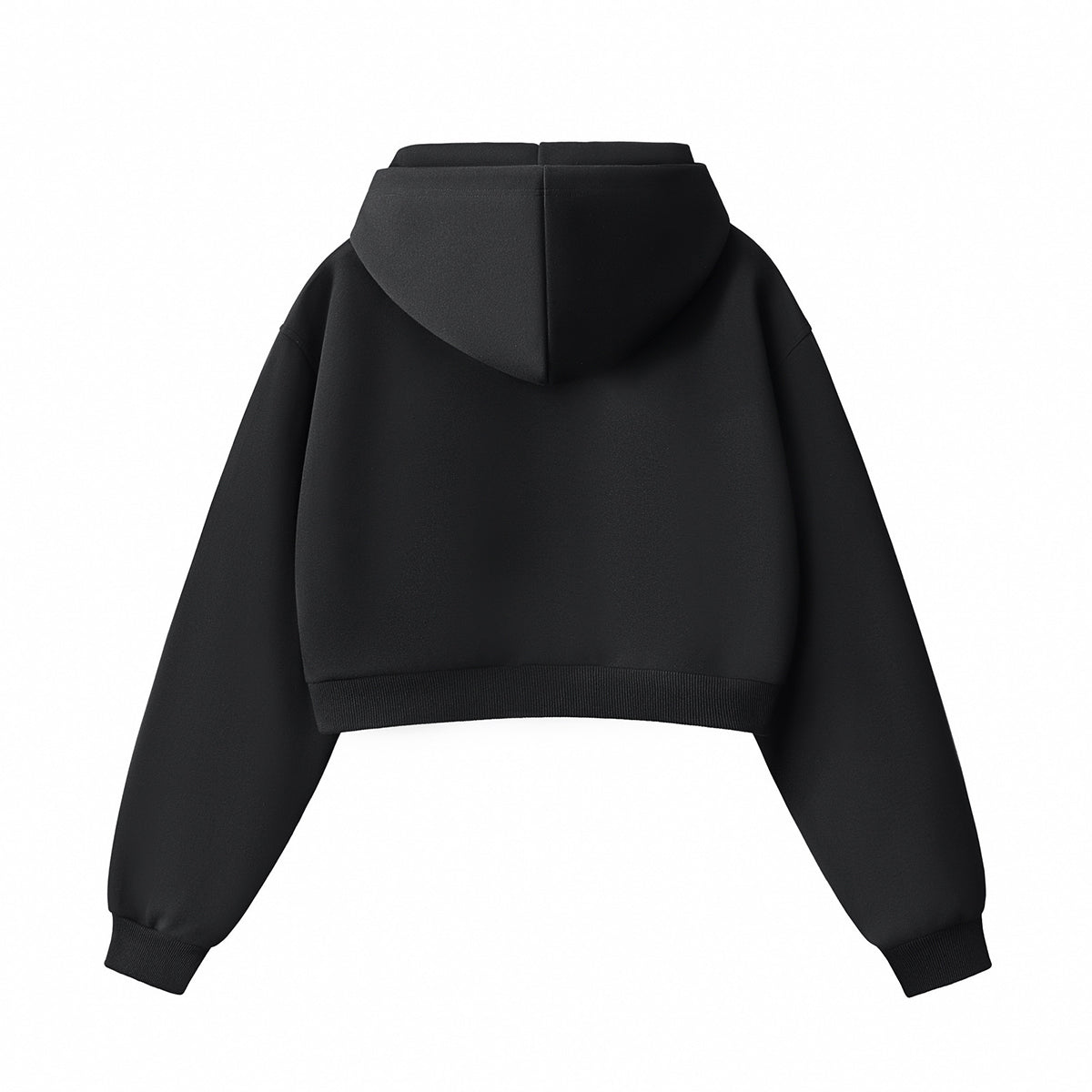 Women's Solid Color Relaxed Cropped Hoodie