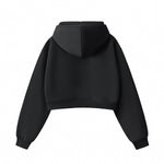 Women's Solid Color Relaxed Cropped Hoodie