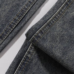 Decorative Rope Dark Wash Vintage Wide Leg Jeans