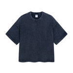 Camiseta vintage lavada, cuadrada y pesada, 8.25 oz