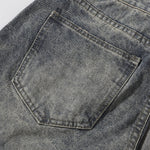 Decorative Rope Dark Wash Vintage Wide Leg Jeans