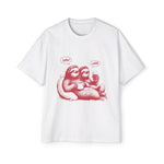 Two Sloths Drink Coffee Graphic Tee-INNBLAC Fashion Apparel