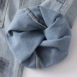 Spray-Painted Patchwork Distressed Baggy Jeans