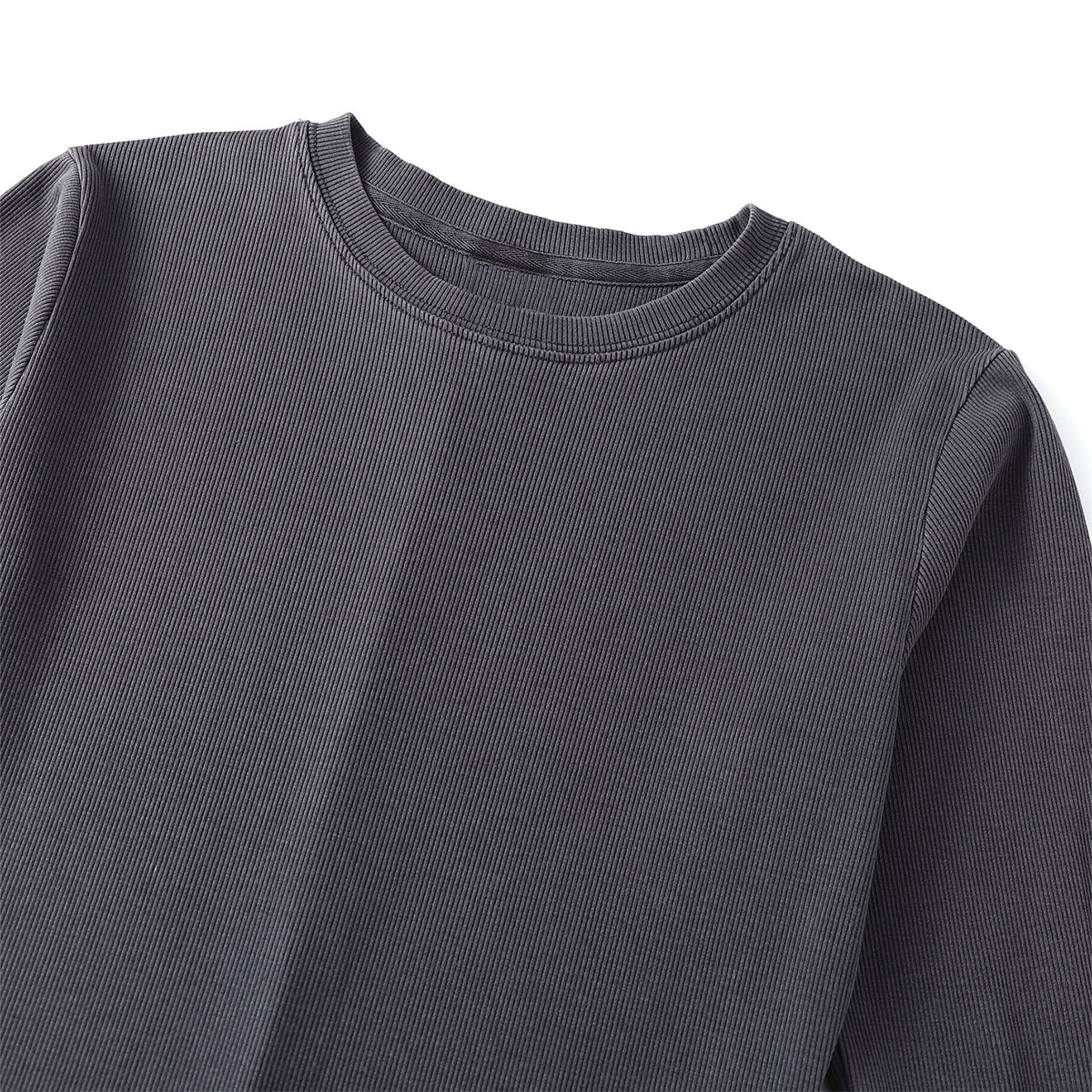 Slim Fit Long Sleeves Ribbed Midi Dress