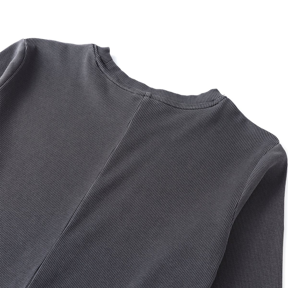 Slim Fit Long Sleeves Ribbed Midi Dress