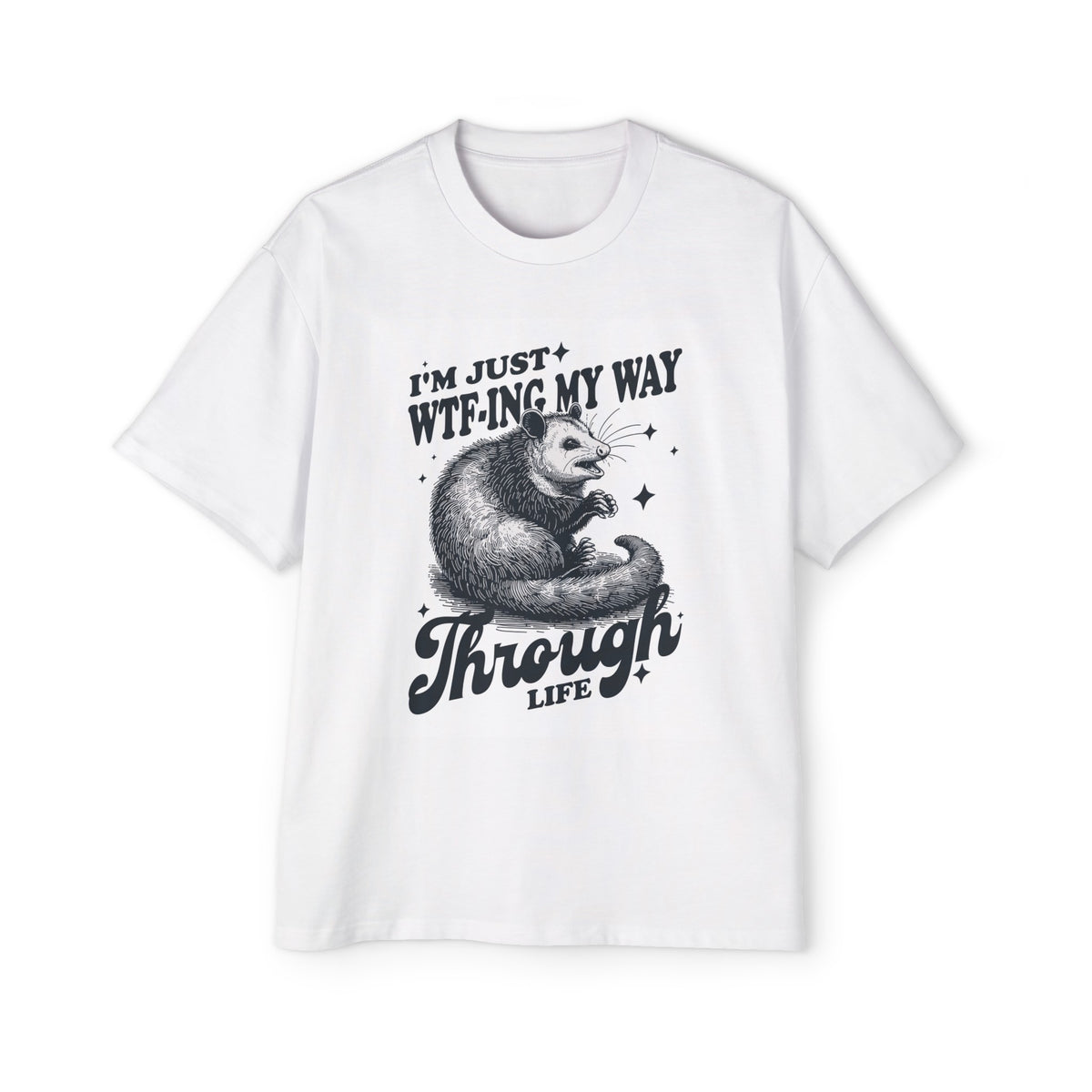 Possum & Quote Graphic Tee-INNBLAC Fashion Apparel