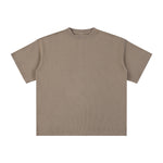 Heavyweight Waffle Split-Hem Texture T-Shirt