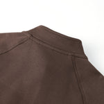 Double-Slider Zipper Fleece Cropped Sweatshirt