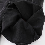 Ripped Patchwork Plaid Denim Bermuda Shorts